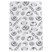 Personalized Pastry Illustration Packaging Mittlere Geschenktüte (Rückseite)