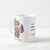 Personalized Patriotic Baby Highland Cow Kaffeetasse (Vorderseite Links)