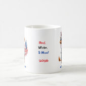 Personalized Patriotic Baby Highland Cow Kaffeetasse (Mittel)