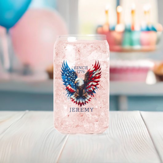 Personalized Patriotic Colors America Bold Eagle Dosenglas (Insitu (Baby Party))