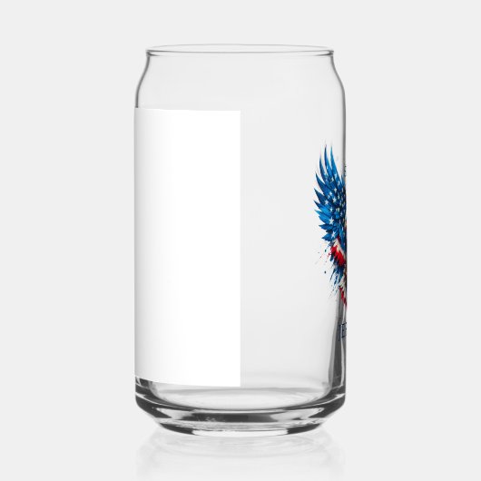 Personalized Patriotic Colors America Bold Eagle Dosenglas (Rechts)