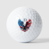 Personalized Patriotic Colors America Bold Eagle Golfball (Vorderseite)