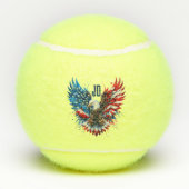 Personalized Patriotic Colors America Bold Eagle Tennisbälle (Rückseite)