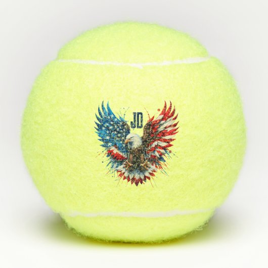 Personalized Patriotic Colors America Bold Eagle Tennisbälle (Vorderseite)