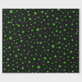 Personalized Pattern of green shamrocks with pearl Geschenkpapier (Flach)