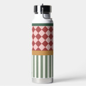 Personalized Pattern Water Bottle with Name Trinkflasche (Links)