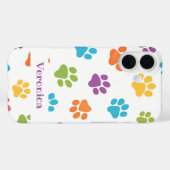 Personalized Paw Print iPhone Case – Custom Name  (Rückseite (Horizontal))