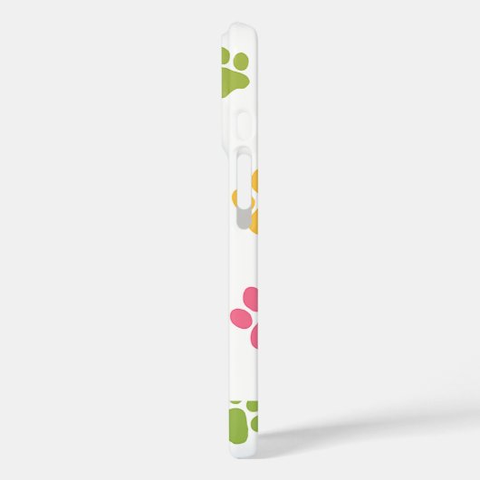 Personalized Paw Print iPhone Case – Custom Name  (Rückseite / Links)