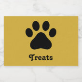 Personalized Paw Print Treats Container Label Lebensmitteletikett (Einzelnes Label)