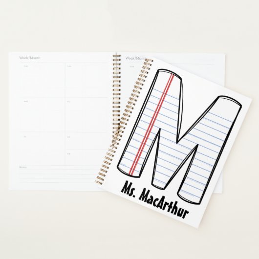 Personalized PE Teacher Planner with Initial Planer (Anzeige)