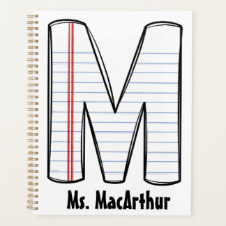 Personalized PE Teacher Planner with Initial Planer