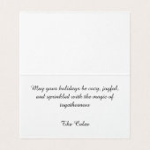 Personalized Peaceful Pines Folded Christmas Card (Innenseite Aufgefaltet)