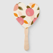 Personalized Peach Pattern Cute Retro Summer Fächer (Rückseite)