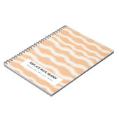 Personalized Peach Wave Patterned Notizblock (Linke Seite)