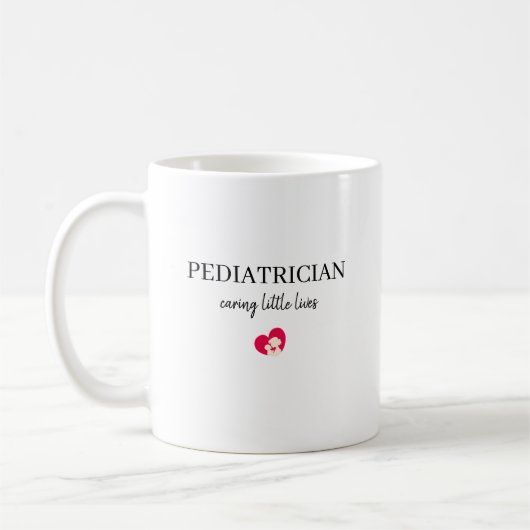Personalized Pediatrician Caring Little Lives Gift Kaffeetasse (Links)