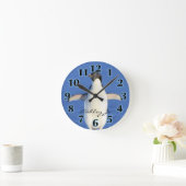 Personalized Penguin Wall Clock Runde Wanduhr (Zuhause)