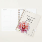 Personalized Peony Planner Aesthetic Weekly Floral Planer (Anzeige)