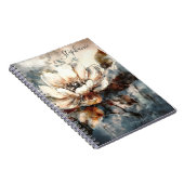 Personalized Peony Watercolor Bloom Art Notizblock (Rechte Seite)