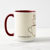 Personalized Perfect Blend Heart Couple Tasse (Links)