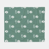 Personalized pet blanket with name and paw print fleecedecke (Vorderseite (Horizontal))