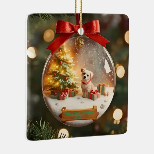 Personalized Pet Christmas Ornament – Custom Name (Rechts)