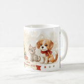 Personalized Pet Christmas Ornament – Custom Name  Kaffeetasse (VorderseiteRechts)