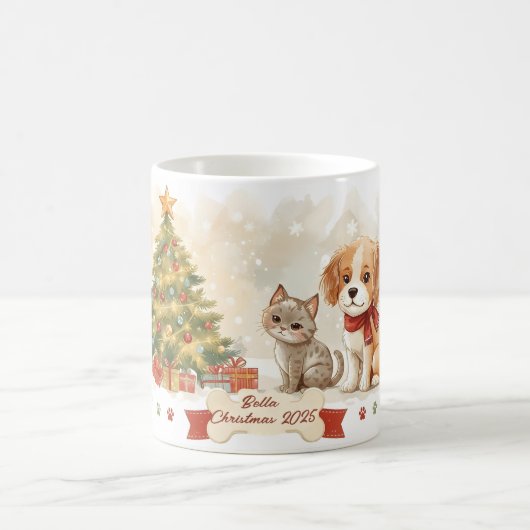 Personalized Pet Christmas Ornament – Custom Name Kaffeetasse (Mittel)