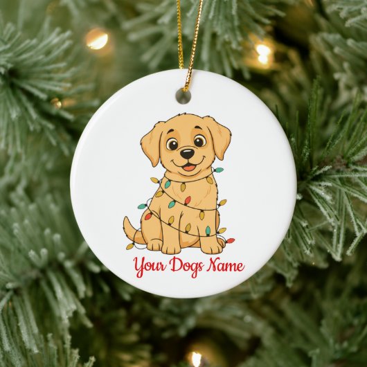 Personalized Pet Christmas Ornament Front & Back (Baum)