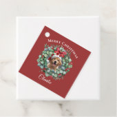 Personalized Pet Christmas with Wreath & Name Geschenkanhänger (Beispiel)