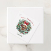 Personalized Pet Christmas with Wreath & Name Geschenkanhänger (Beispiel)