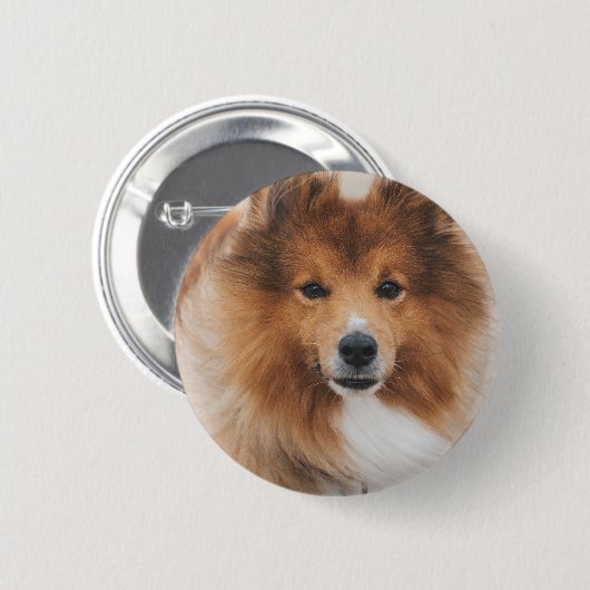 Personalized Pet Dog Lover Photo Button (Vorne & Hinten)