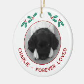 Personalized Pet Dog Memorial Christmas Photo Keramik Ornament (Links)
