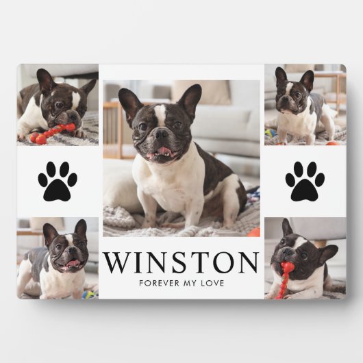 Personalized Pet Dog Memorial Keepsake Photo Fotoplatte (Vorderseite)