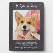 Personalized Pet Dog Photo Veterinarian Thank You Fotoplatte (Vorderseite)