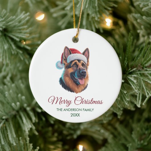 Personalized Pet German Shepherd Christmas Keramik Ornament (Baum)