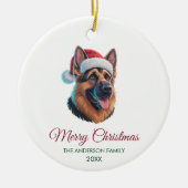 Personalized Pet German Shepherd Christmas Keramik Ornament (Vorne)