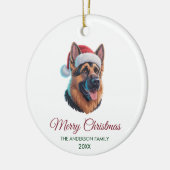 Personalized Pet German Shepherd Christmas Keramik Ornament (Links)