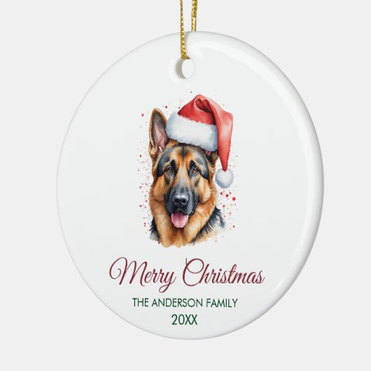 Personalized Pet German Shepherd Christmas Keramik Ornament (Links)