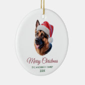Personalized Pet German Shepherd Christmas  Keramik Ornament (Rechts)