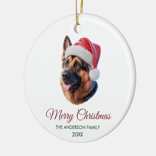 Personalized Pet German Shepherd Christmas  Keramik Ornament (Links)