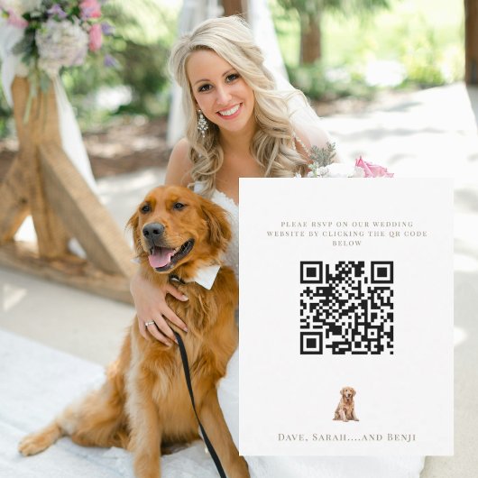 Personalized Pet Image Wedding RSVP Karte