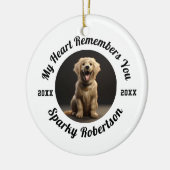 Personalized Pet Loss Tribute Artwork Keramik Ornament (Links)