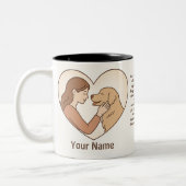 Personalized Pet Love Story Mug - Custom Bond Zweifarbige Tasse (Links)