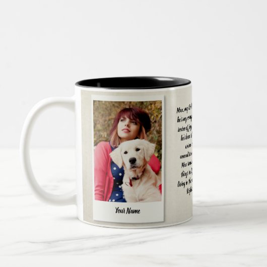 Personalized Pet Love Story Mug - Custom Zweifarbige Tasse (Links)