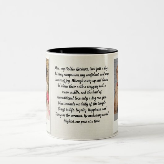 Personalized Pet Love Story Mug - Custom Zweifarbige Tasse (Mittel)