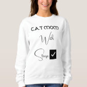 Personalized Pet Lover Black Script Funny Cat Mom Sweatshirt (Vorderseite)