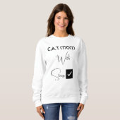 Personalized Pet Lover Black Script Funny Cat Mom Sweatshirt (Vorne ganz)