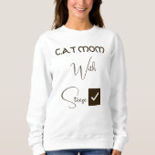 Personalized Pet Lover Brown Script Funny Cat Mom Sweatshirt (Vorderseite)