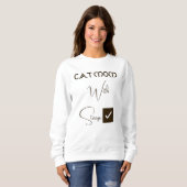 Personalized Pet Lover Brown Script Funny Cat Mom Sweatshirt (Vorne ganz)