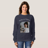 Personalized Pet Lover Photo Script Name Cat Mom Sweatshirt (Vorne ganz)